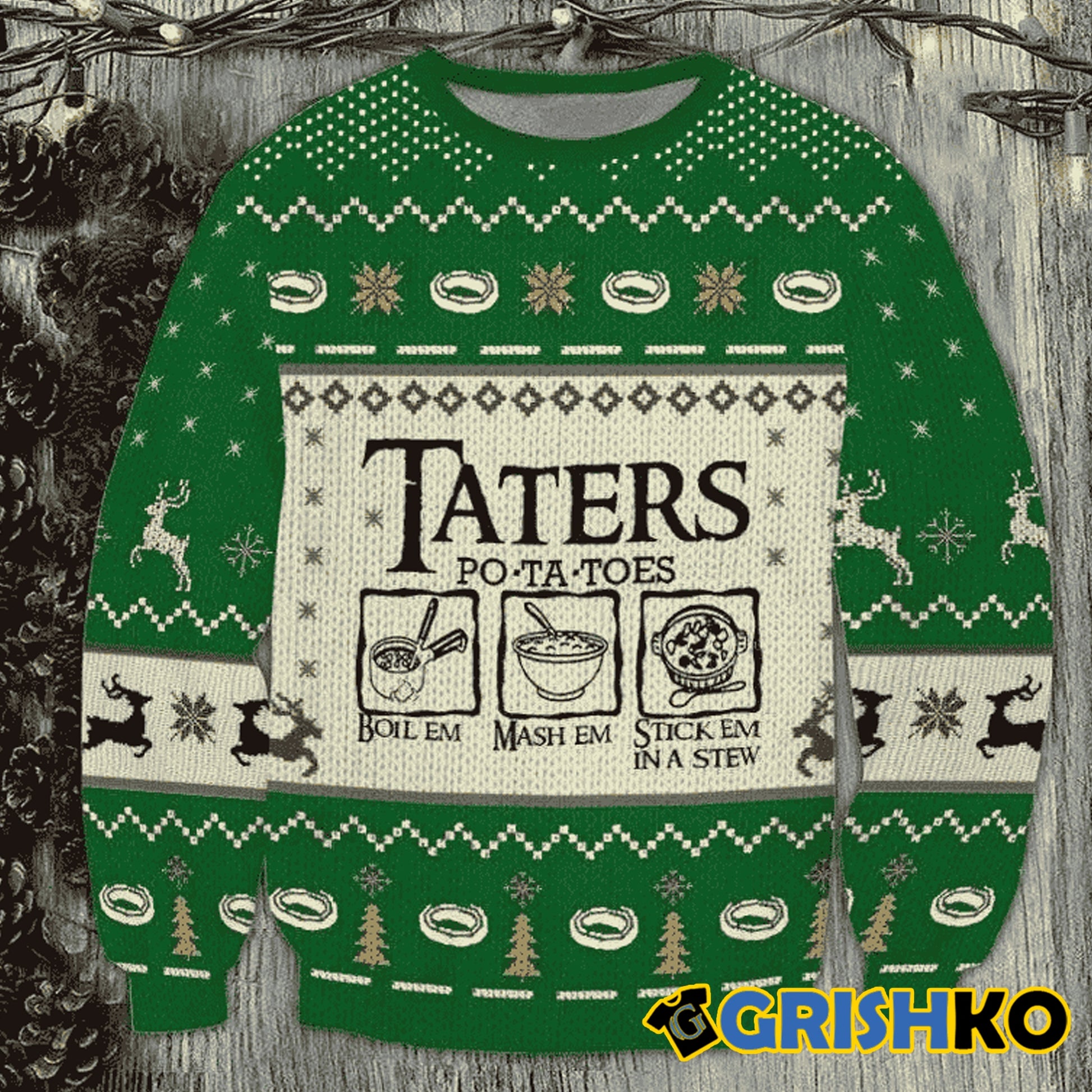 Lord of the Rings Taters Potatoes Sweatshirt is newly launched for Christmas - Moonbestprint