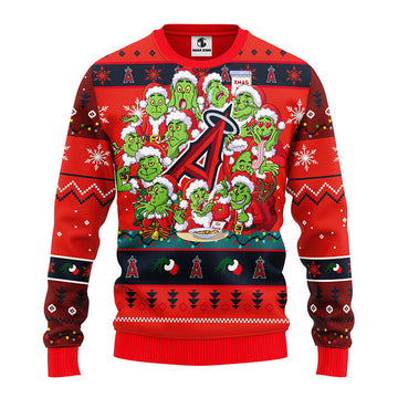 Los Angeles Angels 12 Grinch Xmas Day Ugly Christmas Sweater, Grinch Xmas Sweater Moonbestprint