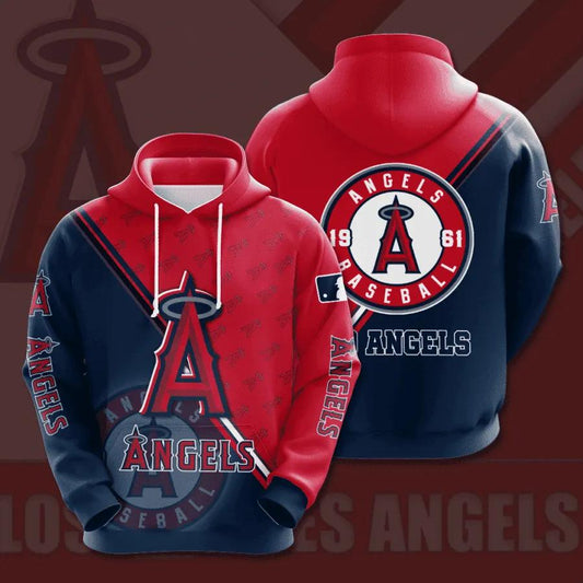 Los Angeles Angels Big Logo 3D Hoodie, MLB Hoodie Moonbestprint