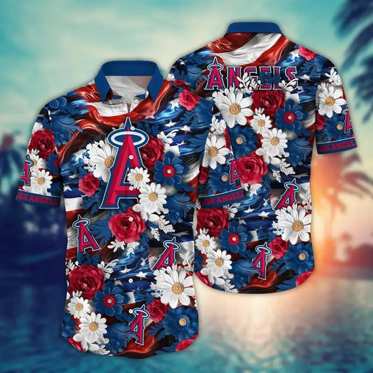 Los Angeles Angels MLB Aloha Hawaiian Shirt, MLB Hawaiian Shirt Moonbestprint
