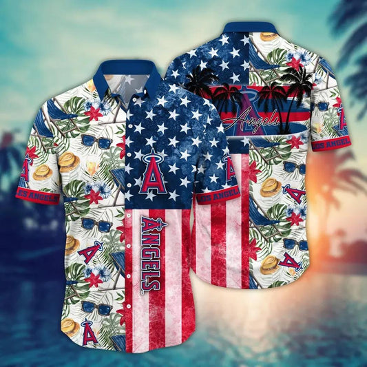 Los Angeles Angels MLB Flower Aloha Hawaiian Shirt 11, MLB Hawaiian Shirt Moonbestprint