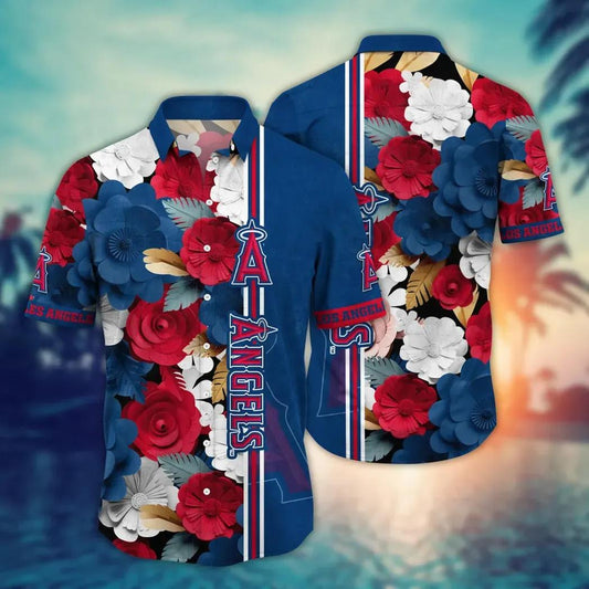 Los Angeles Angels MLB Flower Aloha Hawaiian Shirt 15, MLB Hawaiian Shirt Moonbestprint