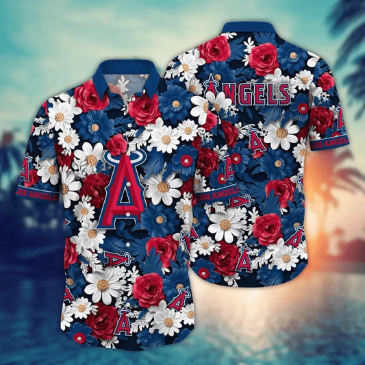 Los Angeles Angels MLB Flower Aloha Hawaiian Shirt 17, MLB Hawaiian Shirt Moonbestprint