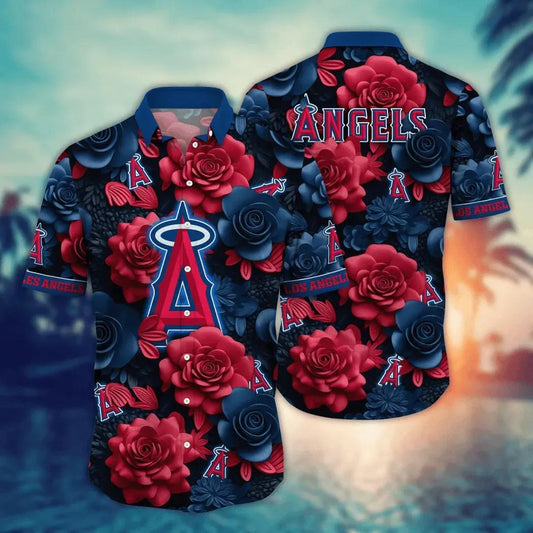 Los Angeles Angels MLB Flower Aloha Hawaiian Shirt 18, MLB Hawaiian Shirt Moonbestprint
