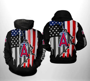 Los Angeles Angels MLB US Flag 3D Hoodie, MLB Hoodie Moonbestprint