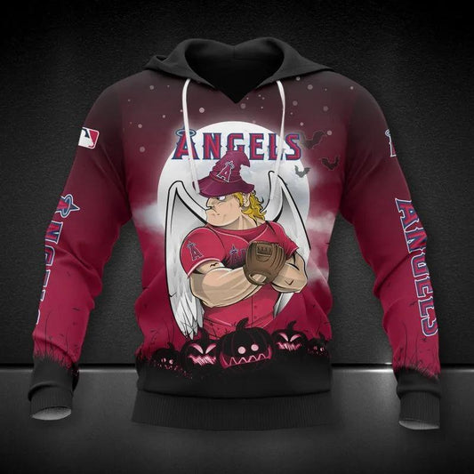 Los Angeles Angels Mascot All Over Print 3D Hoodie 2, MLB Hoodie Moonbestprint