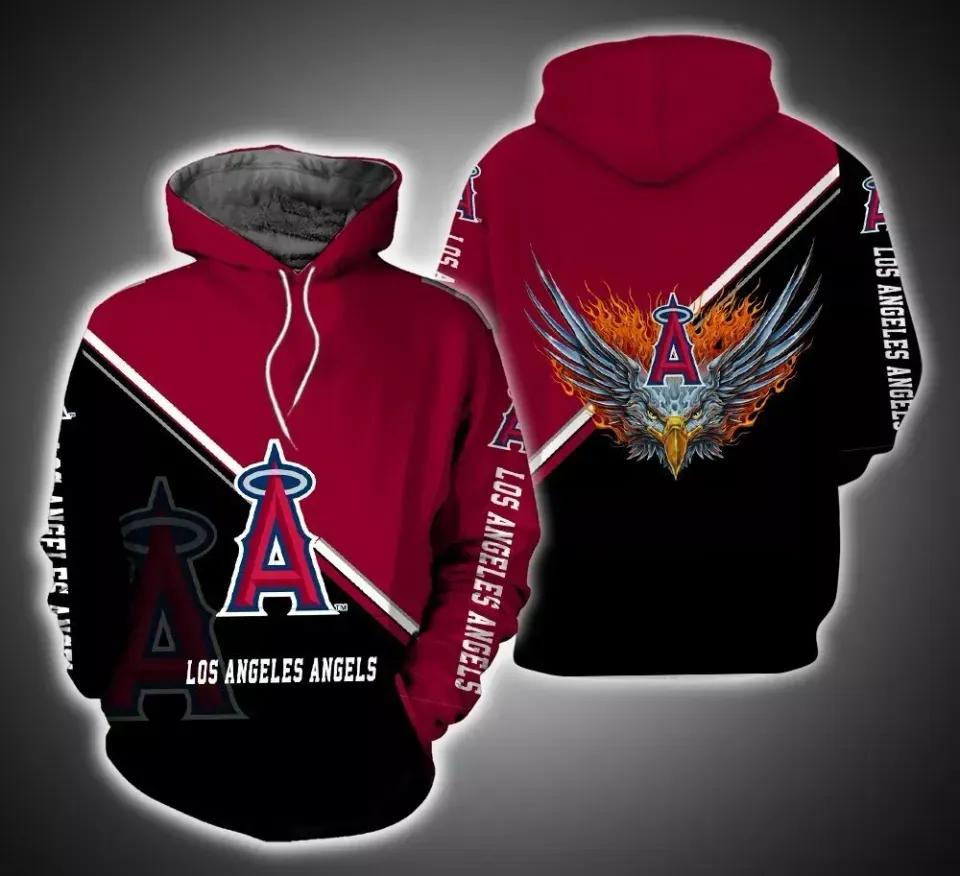 Los Angeles Baseball Team Angelss 3D Hoodie 1, MLB Hoodie Moonbestprint