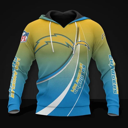 Los Angeles Chargers All Over Print Hoodie, NFL Hoodie Moonbestprint