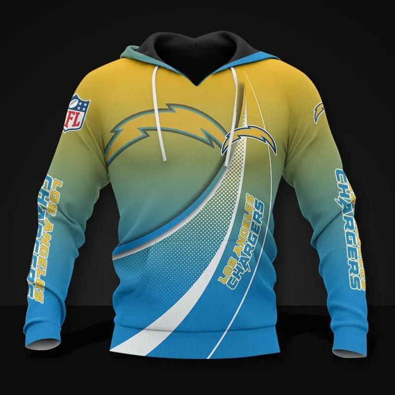Los Angeles Chargers All Over Print Hoodie, NFL Hoodie Moonbestprint