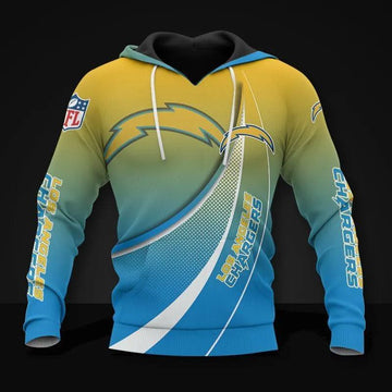 Los Angeles Chargers All Over Print Hoodie, NFL Hoodie Moonbestprint