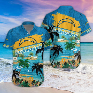 Los Angeles Chargers Aloha Shirt, NFL Hawaiian Shirt Moonbestprint