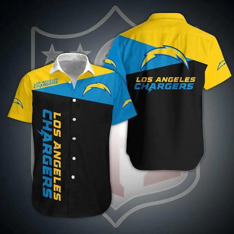 Los Angeles Chargers Football Logo Hawaiian Shirt, NFL Hawaiian Shirt Moonbestprint