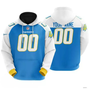 Los Angeles Chargers Hoodie Custom Name And Number, NFL Hoodie Moonbestprint