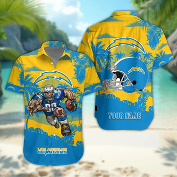 Los Angeles Chargers Personalized Hawaiian Shirt, NFL Hawaiian Shirt Moonbestprint