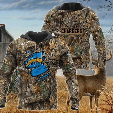 Los Angeles Chargers Realtree Hunting 3D Hoodie, NFL Hoodie Moonbestprint