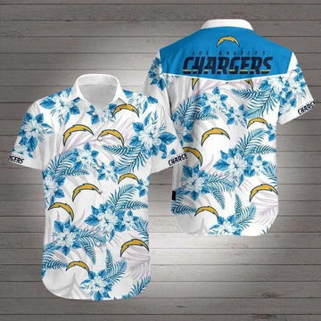 Los Angeles Chargers Summer Aloha Hawaiian Shirt, NFL Hawaiian Shirt Moonbestprint