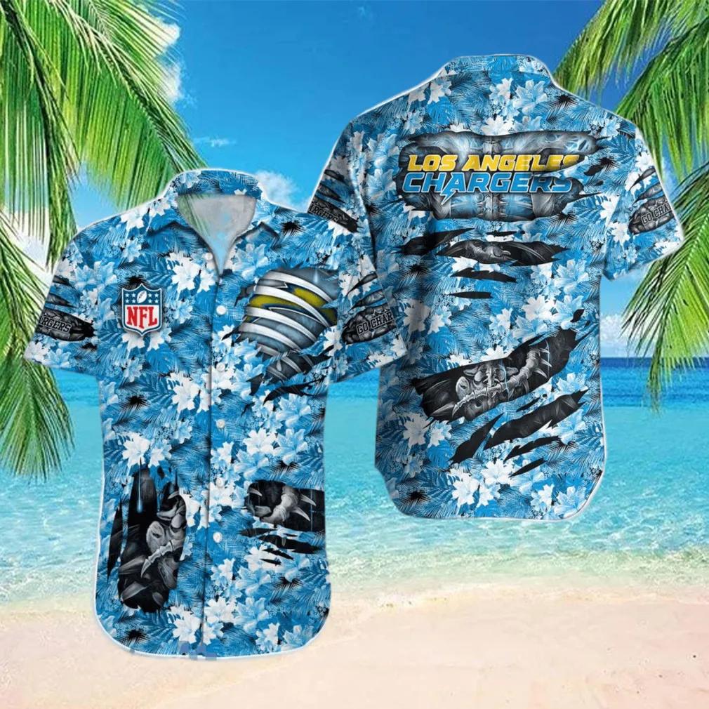 Los Angeles Chargers Summer Art Hawaiian Shirt, NFL Hawaiian Shirt Moonbestprint