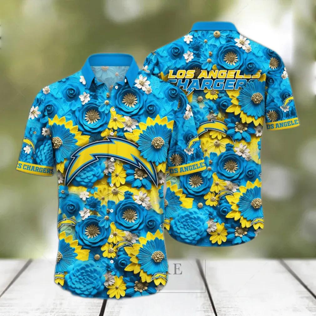 Los Angeles Chargers Trending For This Summer Hawaiian Shirt, NFL Hawaiian Shirt Moonbestprint