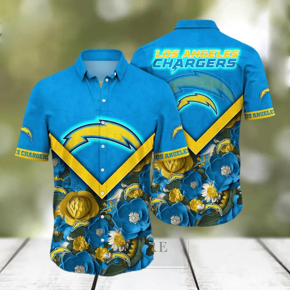 Los Angeles Chargers Vacation Aloha Hawaiian Shirt, NFL Hawaiian Shirt Moonbestprint
