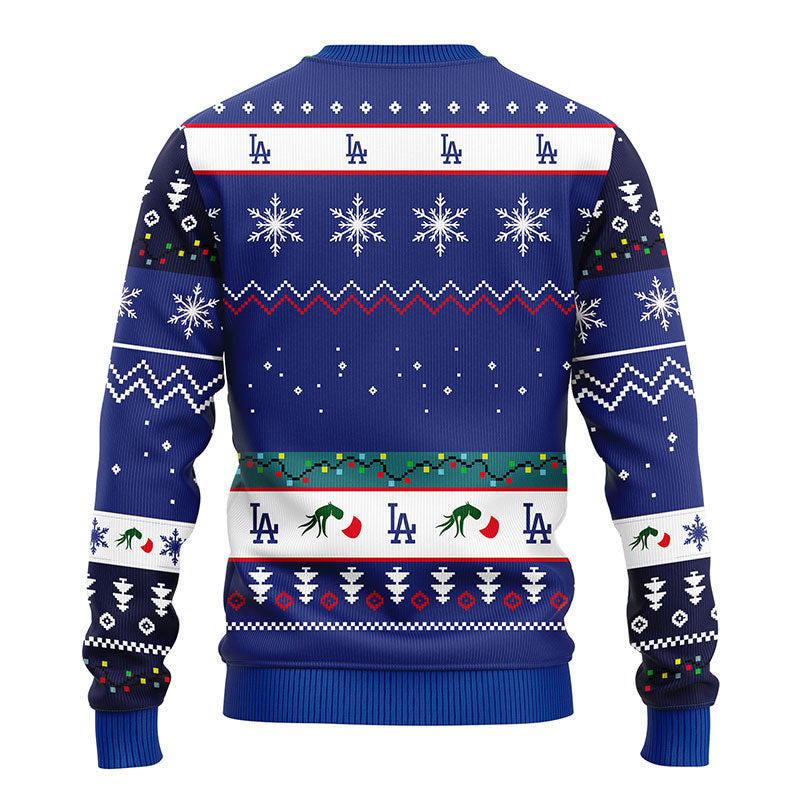 Los Angeles Dodgers 12 Grinch Xmas Day Ugly Christmas Sweater, Grinch Xmas Sweater Moonbestprint