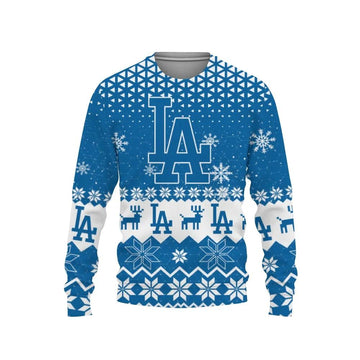Los Angeles Dodgers Baseball Ugly Christmas Sweater, MLB Christmas Sweater Moonbestprint