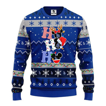 Los Angeles Dodgers Hohoho Ugly Christmas Sweater, MLB Christmas Sweater Moonbestprint