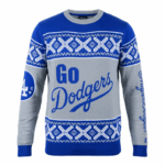 Los Angeles Dodgers Klew Gray Exclusive Slogan Ugly Christmas Sweater – Moonbestprint