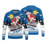Los Angeles Dodgers Logo Knitted Funny DJ Santa Ugly Christmas Sweater 2025 – Moonbestprint