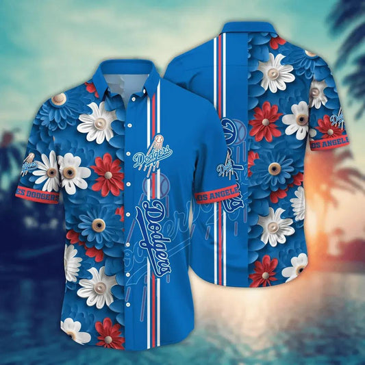 Los Angeles Dodgers MLB Flower Aloha Hawaiian Shirt 14, MLB Hawaiian Shirt Moonbestprint