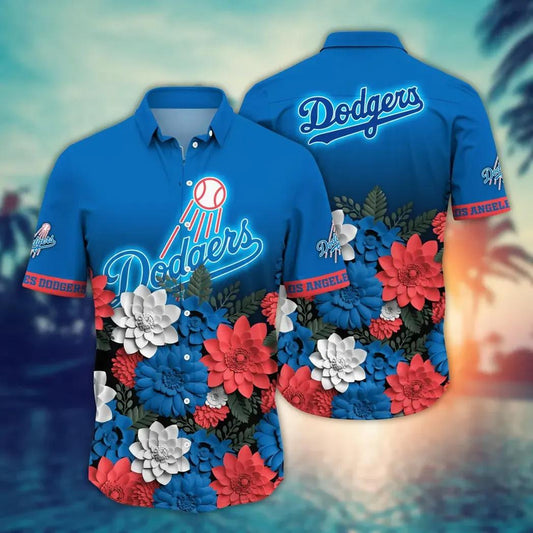 Los Angeles Dodgers MLB Flower Aloha Hawaiian Shirt 16, MLB Hawaiian Shirt Moonbestprint