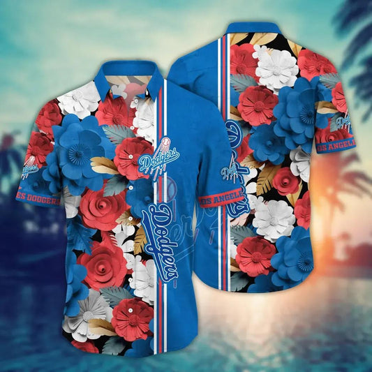 Los Angeles Dodgers MLB Flower Aloha Hawaiian Shirt 17, MLB Hawaiian Shirt Moonbestprint