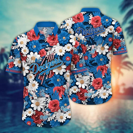 Los Angeles Dodgers MLB Flower Aloha Hawaiian Shirt 18, MLB Hawaiian Shirt Moonbestprint