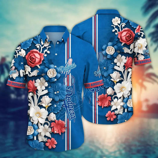 Los Angeles Dodgers MLB Flower Aloha Hawaiian Shirt 20, MLB Hawaiian Shirt Moonbestprint