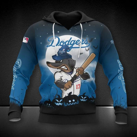 Los Angeles Dodgers Mascot All Over Print Hoodie 1, MLB Hoodie Moonbestprint