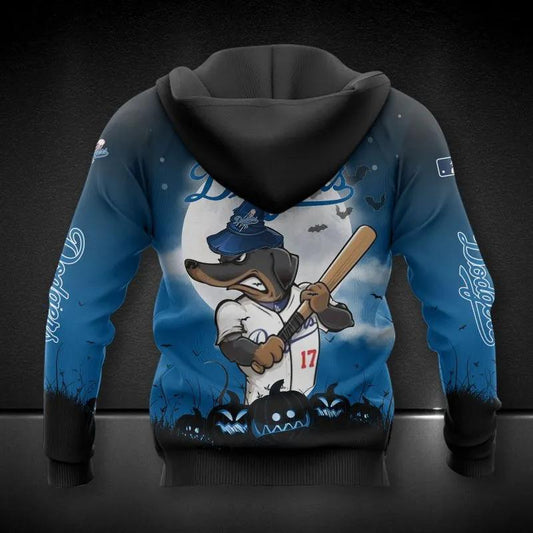Los Angeles Dodgers Mascot All Over Print Hoodie 1, MLB Hoodie Moonbestprint
