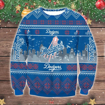 Los Angeles Dodgers Ugly Christmas Sweater, MLB Christmas Sweater Moonbestprint