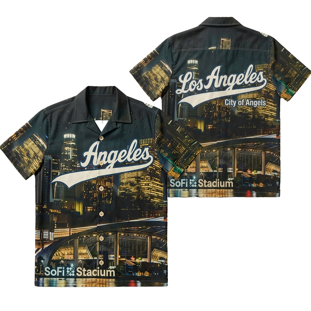 Los Angeles Gabriel Iglesias Fluffy SoFi Stadium Hawaiian Shirt - Moonbestprint