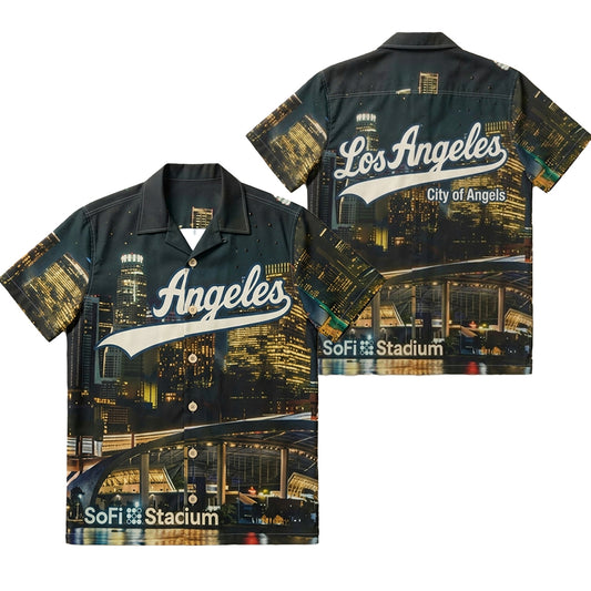 Los Angeles Gabriel Iglesias Fluffy SoFi Stadium Hawaiian Shirt - Moonbestprint