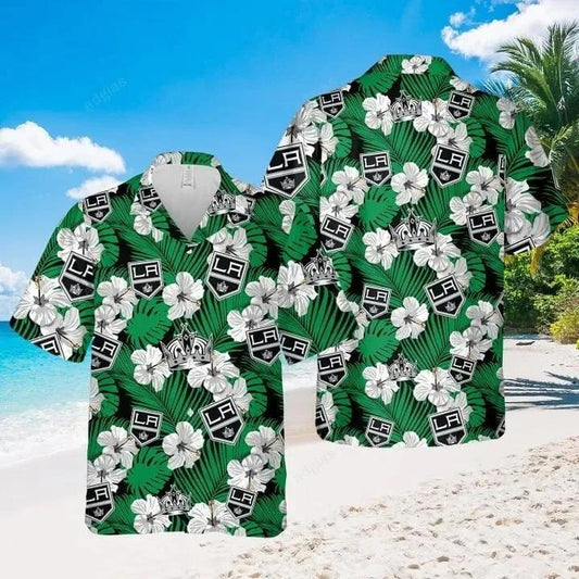 Los Angeles Kings Hawaiian Shirt, Beach Shorts, NHL Hawaiian Shirt Moonbestprint
