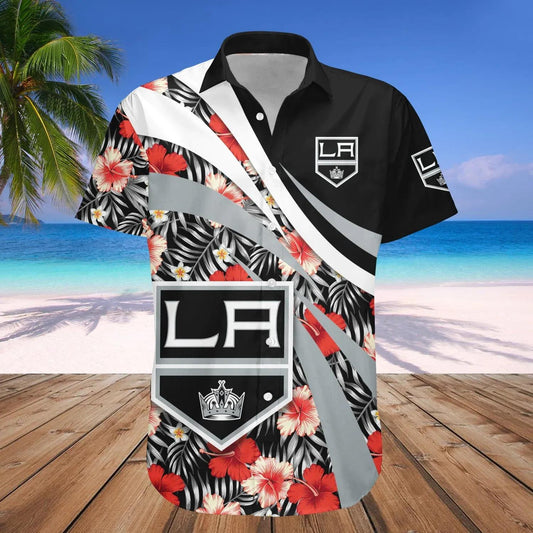 Los Angeles Kings Hawaiian Shirt Hibiscus Sport Style - NHL, NHL Hawaiian Shirt Moonbestprint