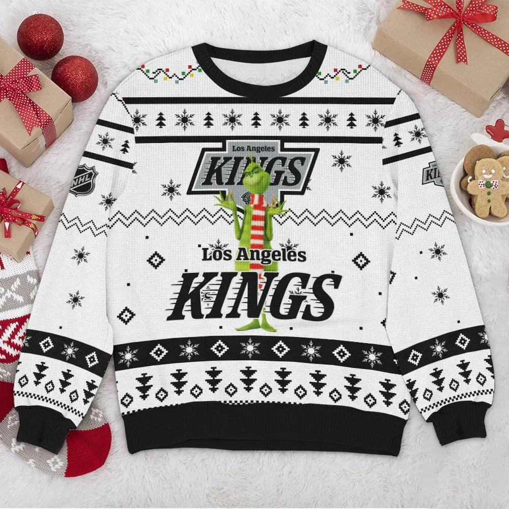 Los Angeles Kings NHL Grinch Ugly Christmas Sweater, NHL Christmas Sweater Moonbestprint
