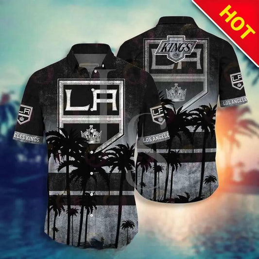 Los Angeles Kings NHL Hawaiian Shirt Style Hot Trending Summer, NHL Hawaiian Shirt Moonbestprint