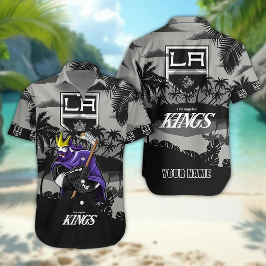 Los Angeles Kings Personalized Hawaiian Shirt – Custom Name, NHL Hawaiian Shirt Moonbestprint