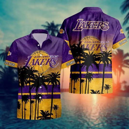 Los Angeles Lakers Aloha Hawaiian Shirt, NCAA Hawaiian Shirt Moonbestprint