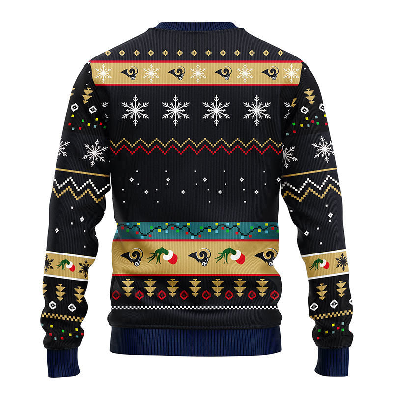 Los Angeles Rams 12 Grinch Xmas Day Ugly Christmas Sweater, Grinch Xmas Sweater Moonbestprint