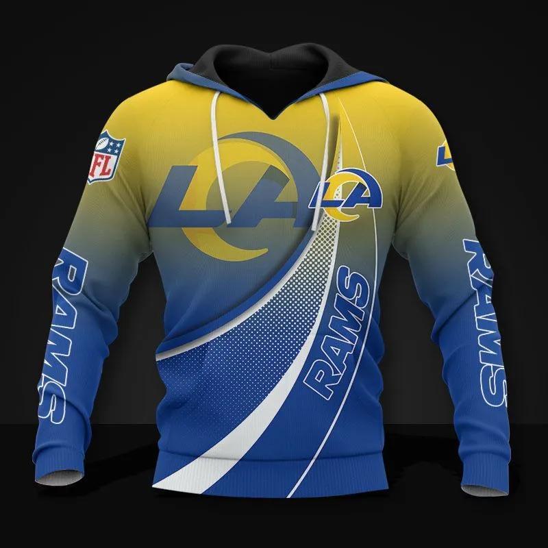 Los Angeles Rams All Over Print Hoodie, NFL Hoodie Moonbestprint