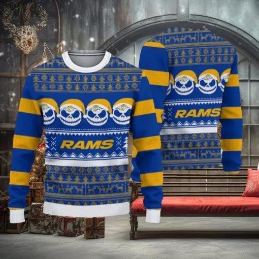 Los Angeles Rams Christmas Reindeer Ugly Christmas Sweater, NFL Chritsmas Sweater Moonbestprint