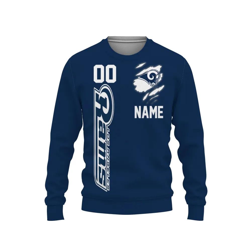 Los Angeles Rams Custom Ugly Christmas Sweater, NFL Christmas Sweater Moonbestprint