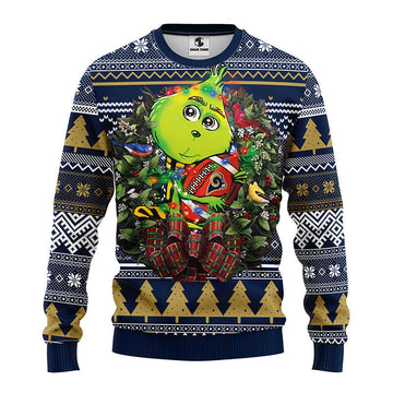 Los Angeles Rams Grinch Hug Ugly Christmas Sweater, Grinch Xmas Sweater Moonbestprint