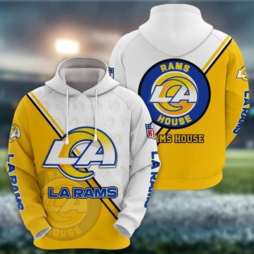 Los Angeles Rams Logo 3D Hoodie, NFL Hoodie Moonbestprint